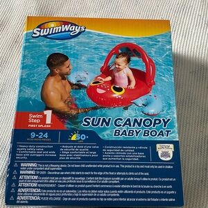 Swimways sun canopy baby float